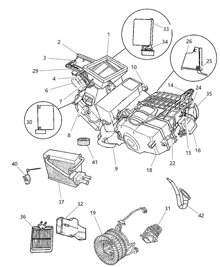 1997 Dodge Intrepid A/C Unit Diagram