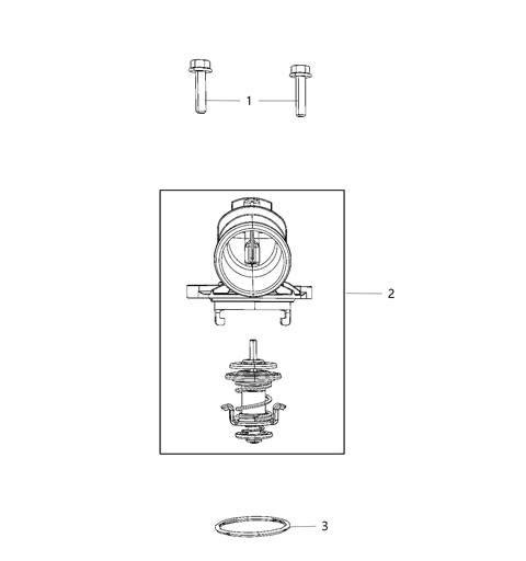 2021 Ram 1500 Thermostat & Related Parts Diagram 1