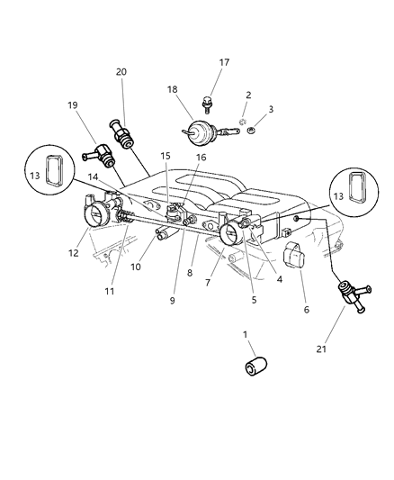 1997 Chrysler Concorde Screw-A.I.S. Motor Diagram for 5003467AA