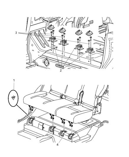 2006 Chrysler PT Cruiser Shield-Seat Diagram for 1AM331KAAA