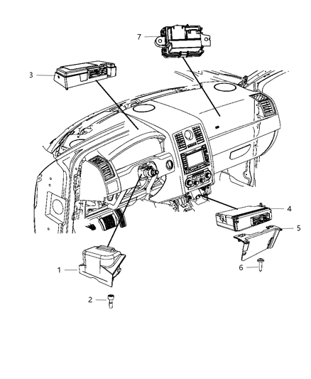 2010 Chrysler 300 Modules Instrument Panel Diagram