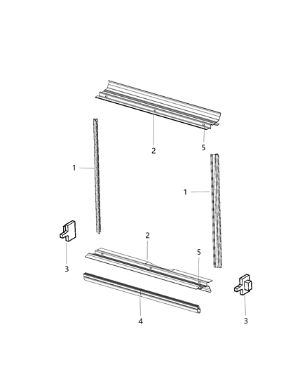 2014 Dodge Challenger Radiator Seals, Shields, Baffles, And Shrouds Diagram