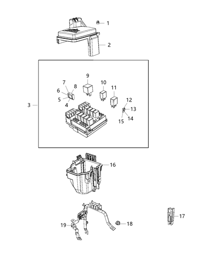 2017 Ram ProMaster 3500 Fuse-Maxi Diagram for 68094354AA