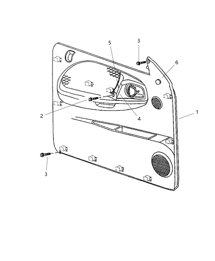 1997 Dodge Dakota Door Trim Panel Diagram