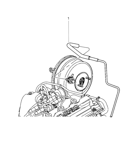 2005 Dodge Neon Line-Brake Booster Vacuum Diagram for 5290684AB