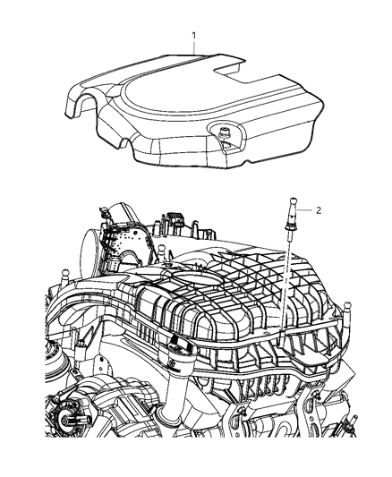 2011 Dodge Challenger Engine Covers & Related Parts Diagram 1