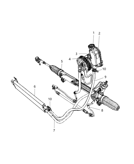 2006 Jeep Commander Power Steering Hose Diagram 1