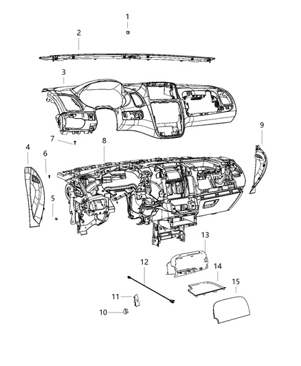 2020 Dodge Grand Caravan INSTRUMEN-Base Panel Diagram for 68110042AC