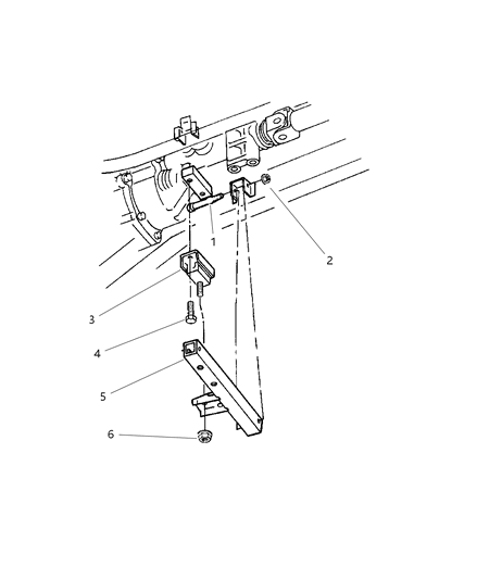 2000 Dodge Viper Engine Mounting, Rear Diagram