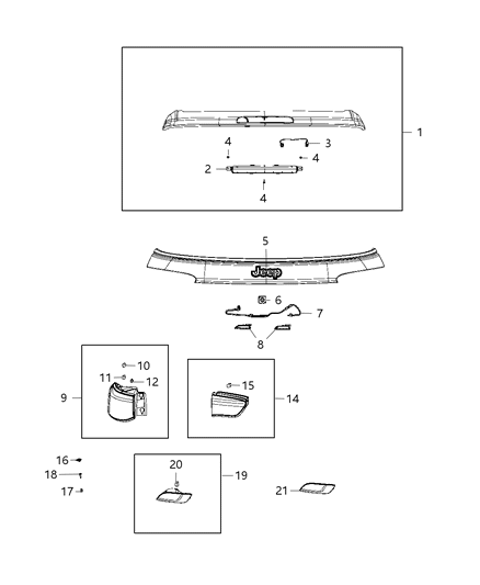 2018 Jeep Compass Lamp-Tail Diagram for 55112680AB