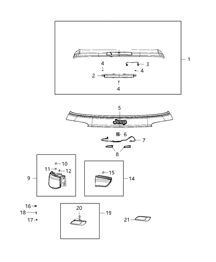 2018 Jeep Compass Camera-Rear View Diagram for 68245750AB