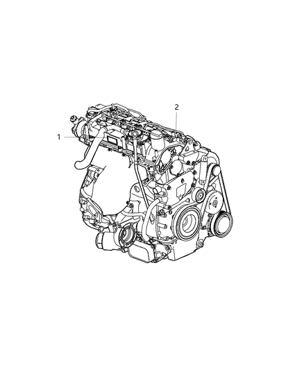 2010 Dodge Caliber Engine Assembly & Identification & Service Diagram 5