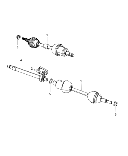 2008 Chrysler Pacifica Front Halfshaft Diagram 1