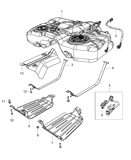 2014 Jeep Patriot Fuel Tank Diagram for 68104392AB