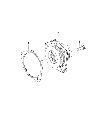 2019 Jeep Compass Water Pump Diagram for 68308692AA