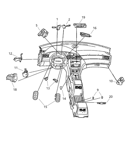 2007 Chrysler Pacifica Switch-Rear Blower Diagram for UB52XDVAC