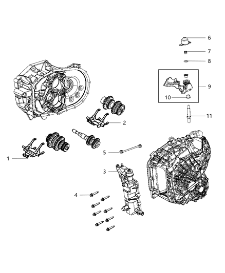 2012 Dodge Dart Lever Diagram for 68166676AA