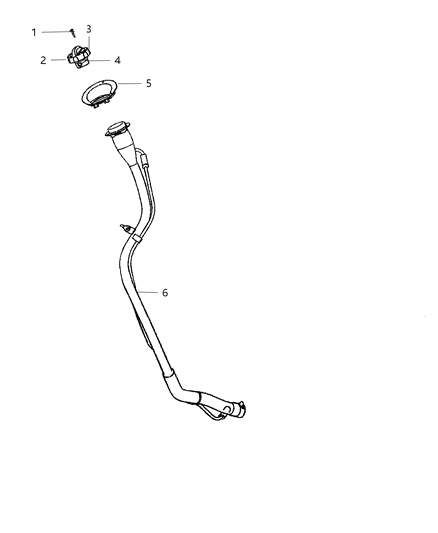 2010 Chrysler PT Cruiser Fuel Filler Tube Diagram