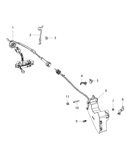 2020 Ram 3500 Gearshift Lever, Cable And Bracket Diagram 2