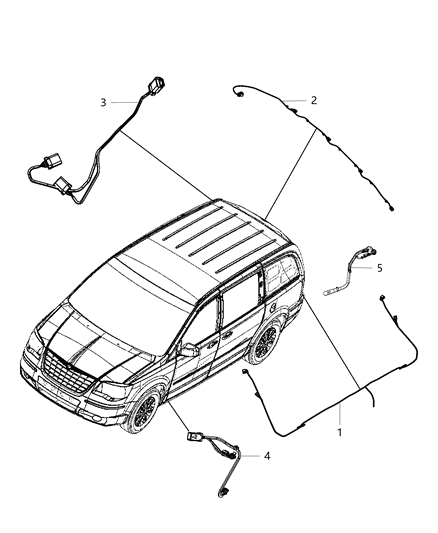 2014 Ram C/V Wiring-Rear FASCIA Diagram for 5113739AB