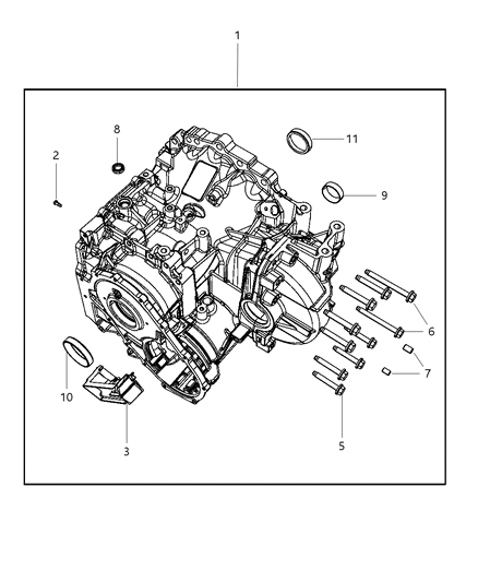2020 Dodge Grand Caravan Case & Related Parts Diagram
