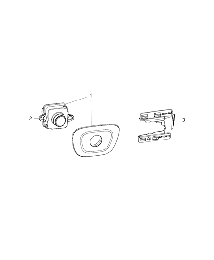 2017 Jeep Cherokee Camera-With Bezel Diagram for 1YR54LAUAI