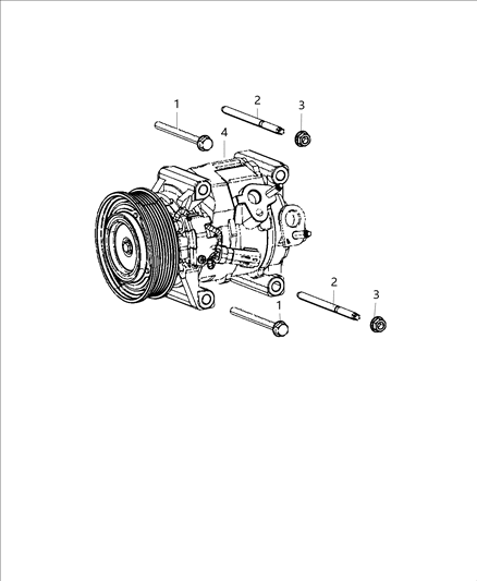 2017 Dodge Grand Caravan A/C Compressor Mounting Diagram