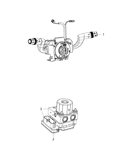 2015 Ram ProMaster City Modules, Brake, Suspension & Steering Diagram