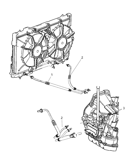 2005 Dodge Neon Hose-Transmission Oil Pressure Diagram for 5278925AG