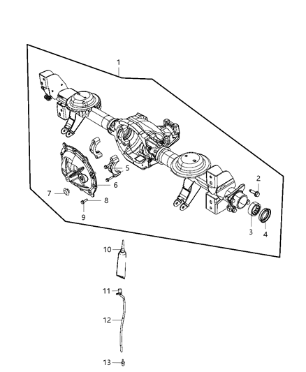 2009 Chrysler Aspen Housing & Vent , Rear Axle Diagram 2