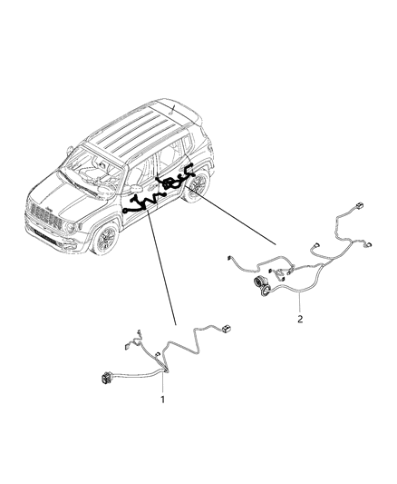 2019 Jeep Renegade Wiring-Front Door Diagram for 68439194AA