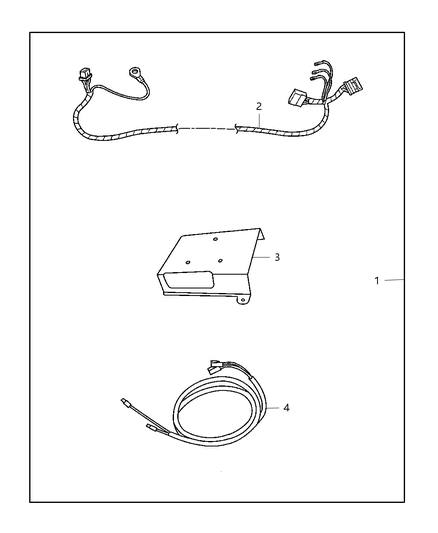 2005 Dodge Dakota INSTALKIT-SATELITE Receiver Diagram for 82209040