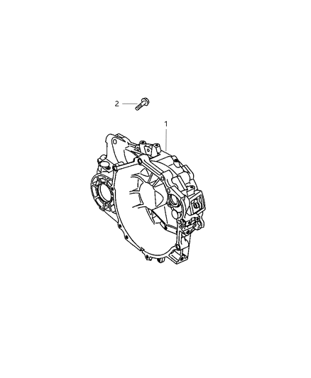 2001 Chrysler Sebring Coupe Housing - Clutch & Mounting Bolts Diagram