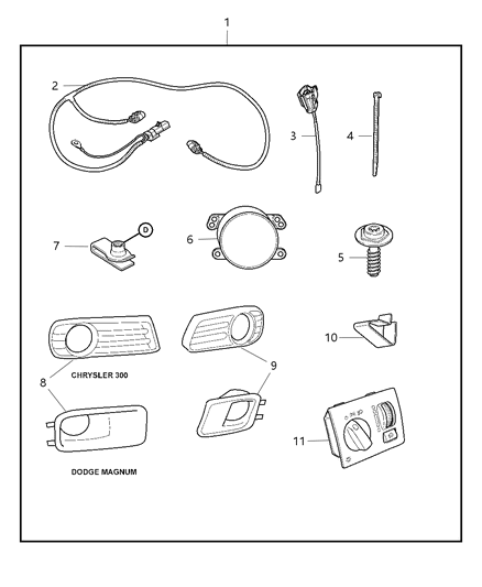 2008 Chrysler 300 Light Kit - Fog Diagram