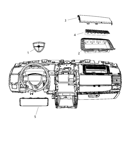 2011 Chrysler Town & Country Air Bags Front Diagram