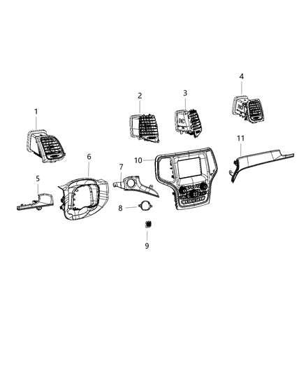 2021 Jeep Grand Cherokee Air Conditioning & Heater Diagram for 6QH02TZ9AB