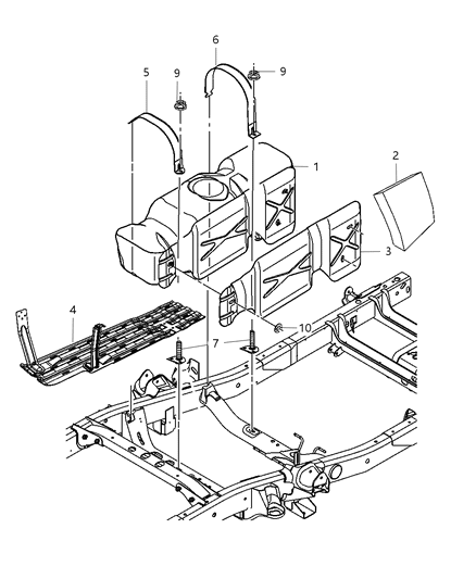 2008 Dodge Ram 3500 Fuel Tank Rear Diagram for 52122778AC