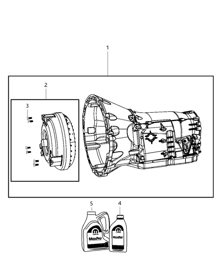 2009 Dodge Charger Trans Kit-With Torque Converter Diagram for 5175491AE