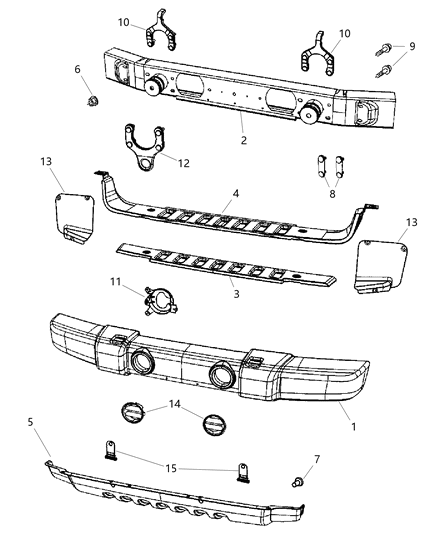 2007 Jeep Wrangler Hook-Tow Diagram for 52060378AB