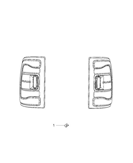 2020 Ram 3500 Pickup Parts, Tail Lamps Service Diagram 2