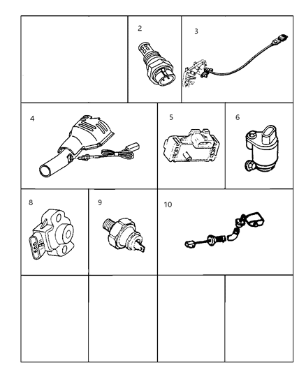 1998 Jeep Wrangler Oxygen Sensor Diagram for 56041213AB