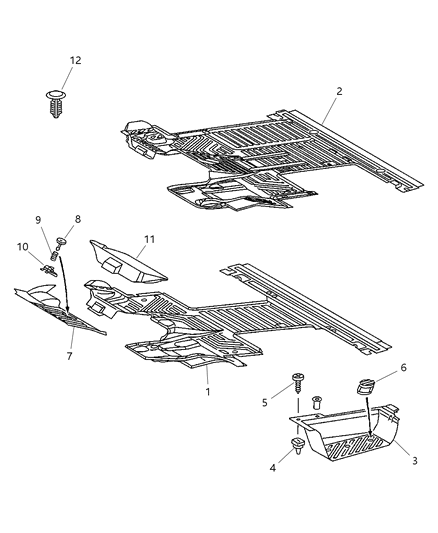 2002 Dodge Sprinter 3500 Pad-SCUFF Diagram for 5122824AA