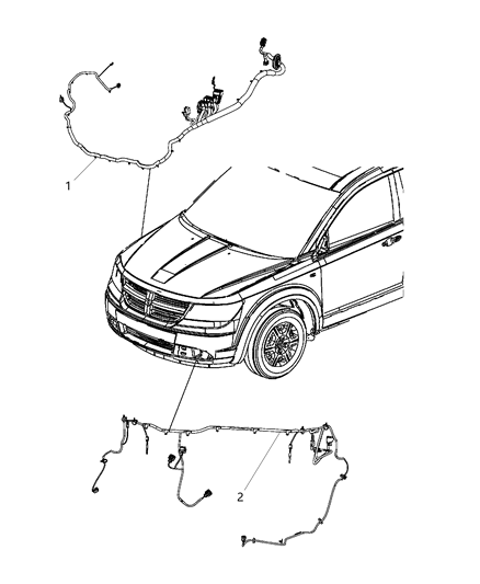 2011 Dodge Journey Wiring-Front End Module Diagram for 68066704AC