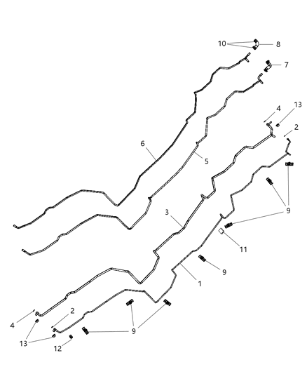 2013 Dodge Durango Line-Auxiliary A/C Liquid Diagram for 68157046AA