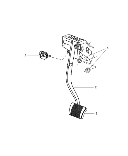 2008 Dodge Challenger Pedal, Brake Diagram