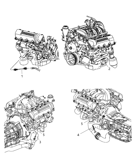 2004 Jeep Liberty Oxygen Sensor Diagram for 56028994AA