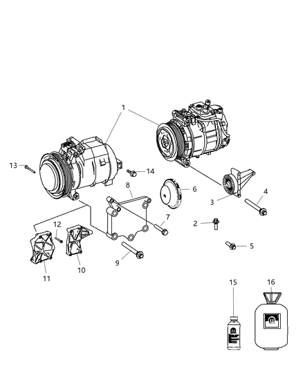 2009 Dodge Sprinter 2500 A/C Compressor Diagram