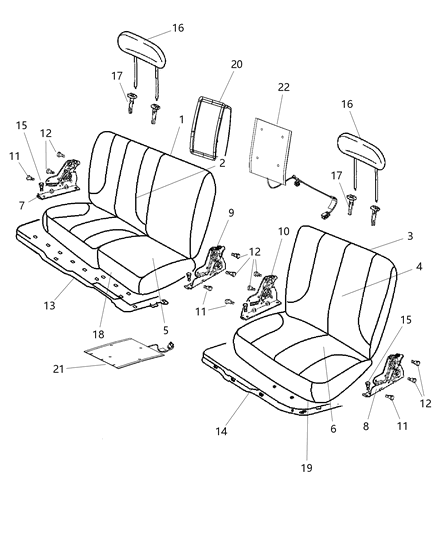 2012 Ram 2500 Sleeve-HEADREST Diagram for 1SG71DK2AA