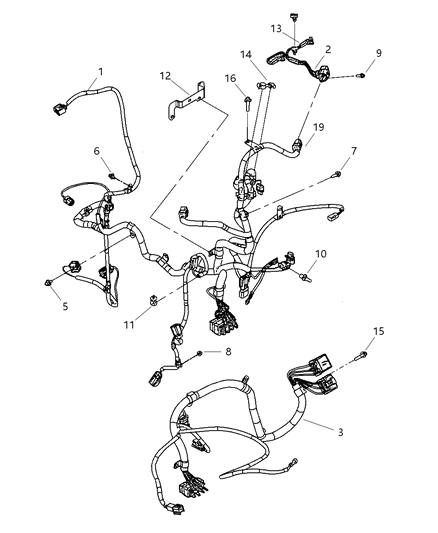 2004 Dodge Ram 1500 Wiring-Engine Diagram for 5114452AA