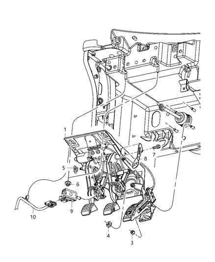 2016 Dodge Viper Pedal, Brake Diagram
